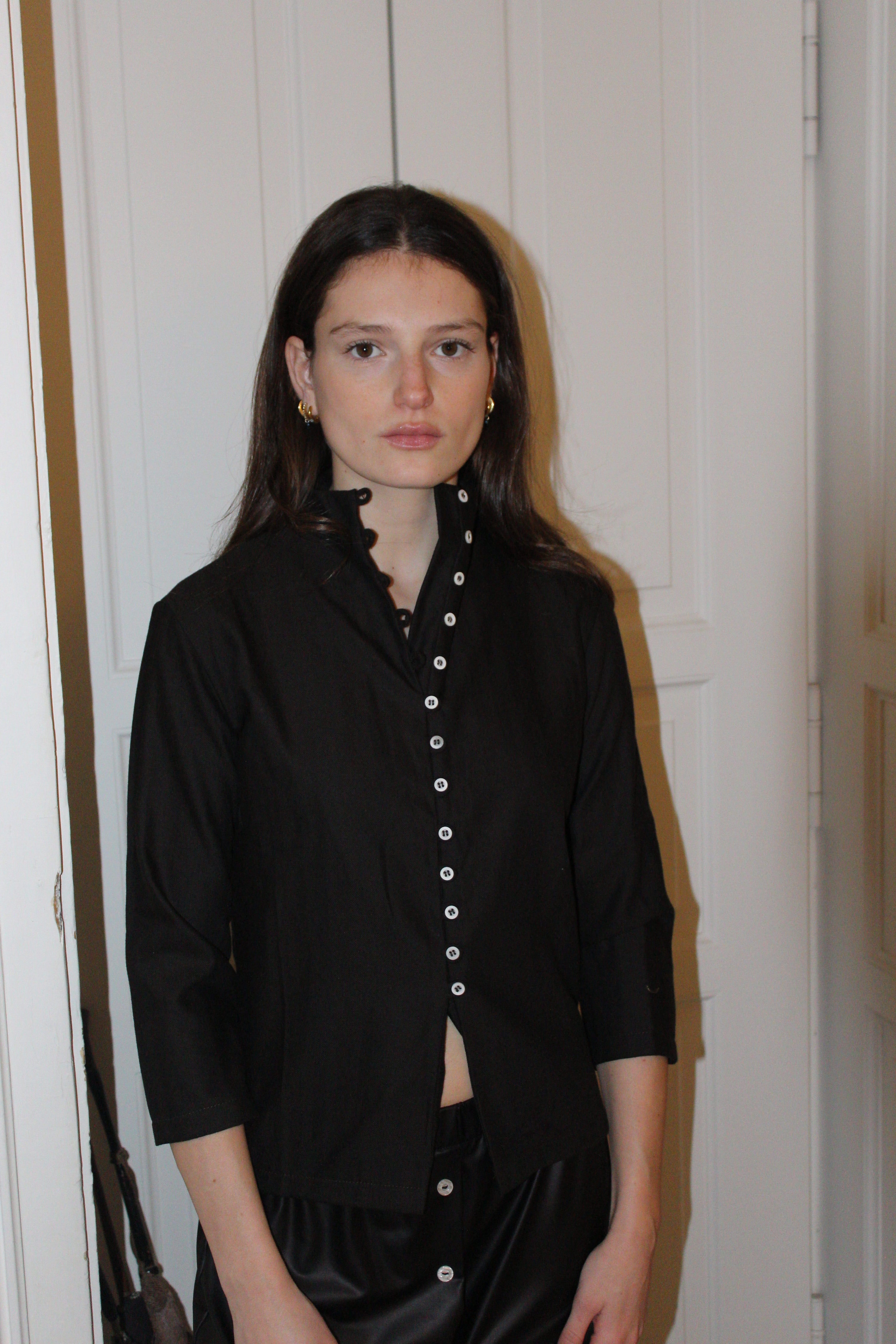 Top Kiki Marrone Spina di Pesce Long