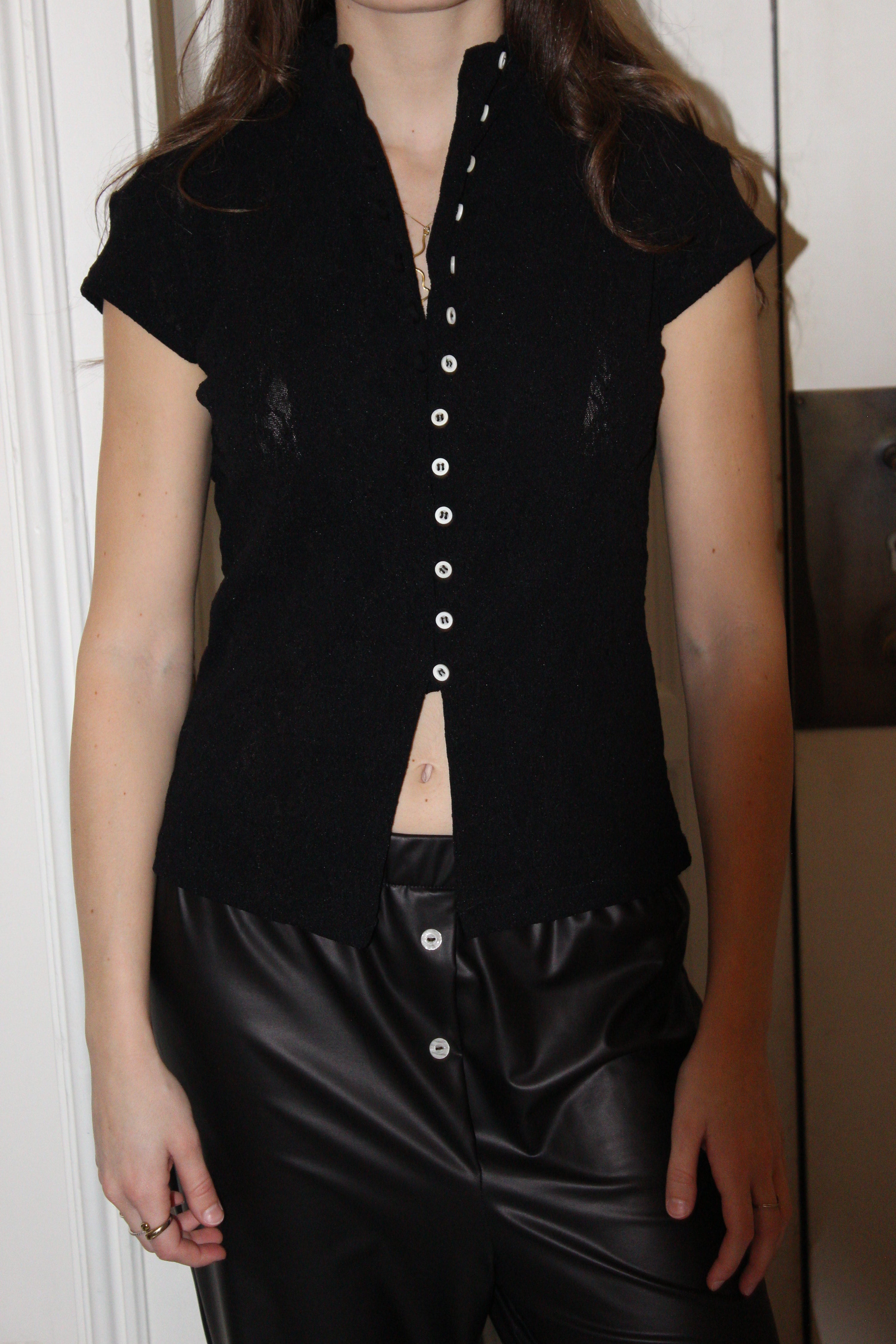 Top Kiki Pizzo Nero Short