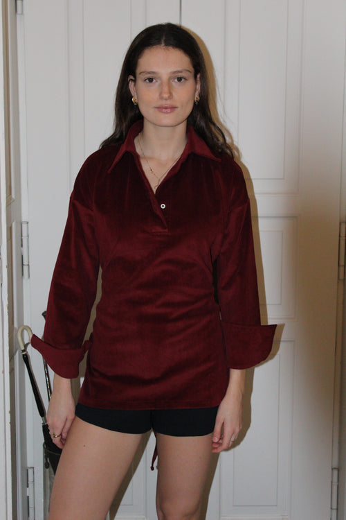 Catch&Release Shirt Velluto Rosso