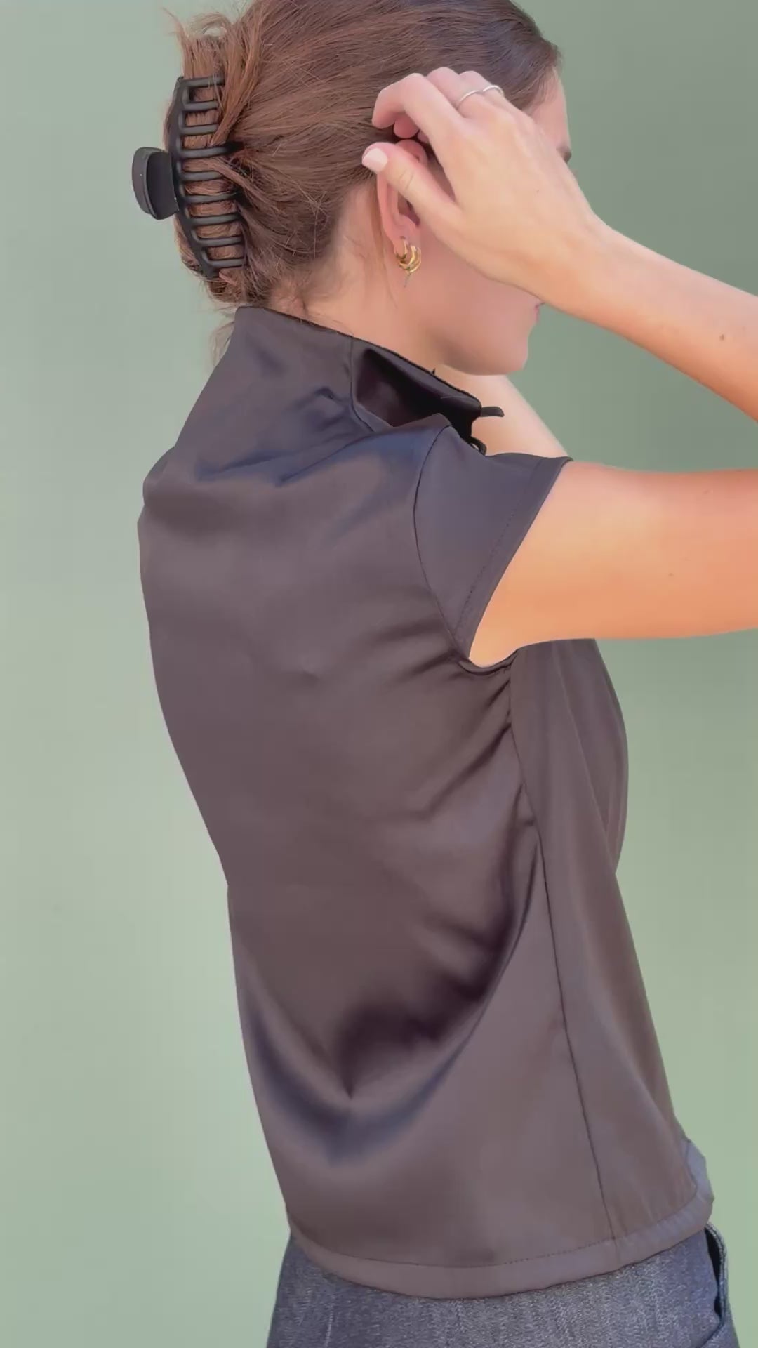 Top Kiki Black Shiny
